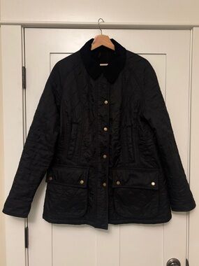 Barbour Beadnell Polarquilt Black Women's Jacket - US 12